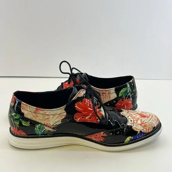 Cole Haan Original Grand w/ Tip Floral Print Lace-Up Oxford Shoes Women’s size 7 - Picture 7 of 16